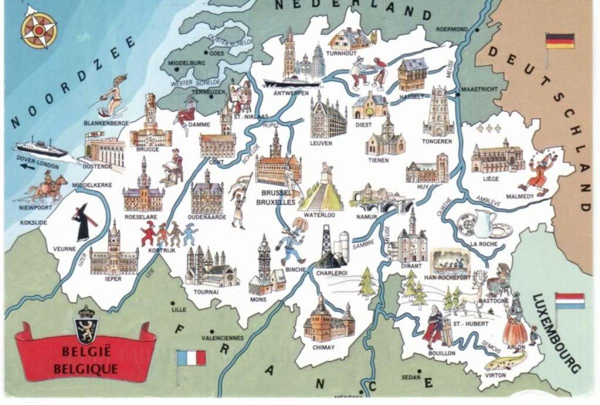 Bélgica atracções turísticas mapa