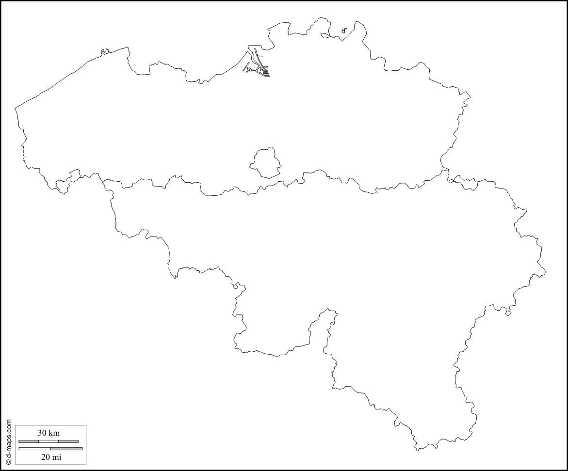 Mapa da Bélgica de estrutura de tópicos