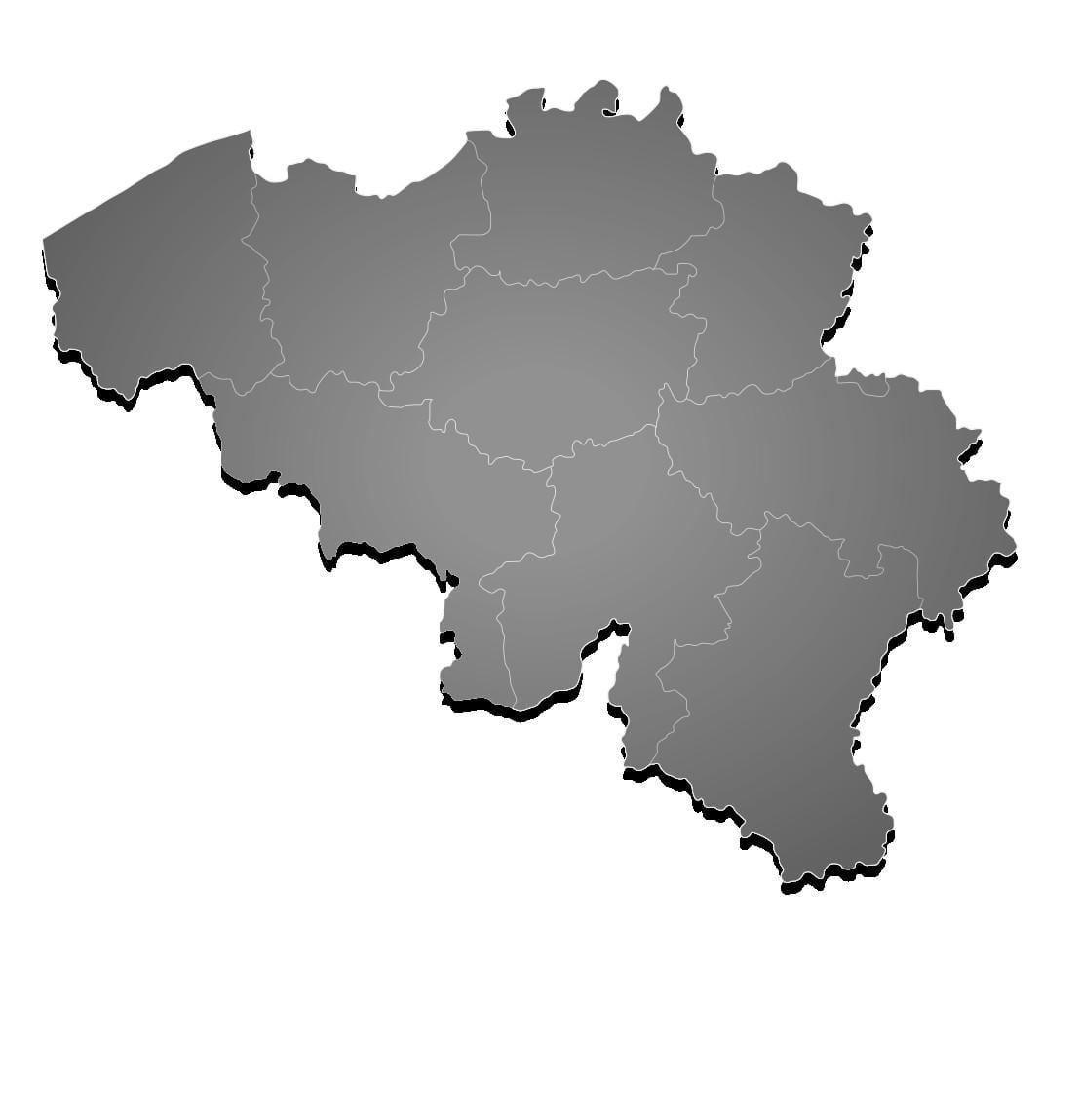 Mapa da Bélgica vetor