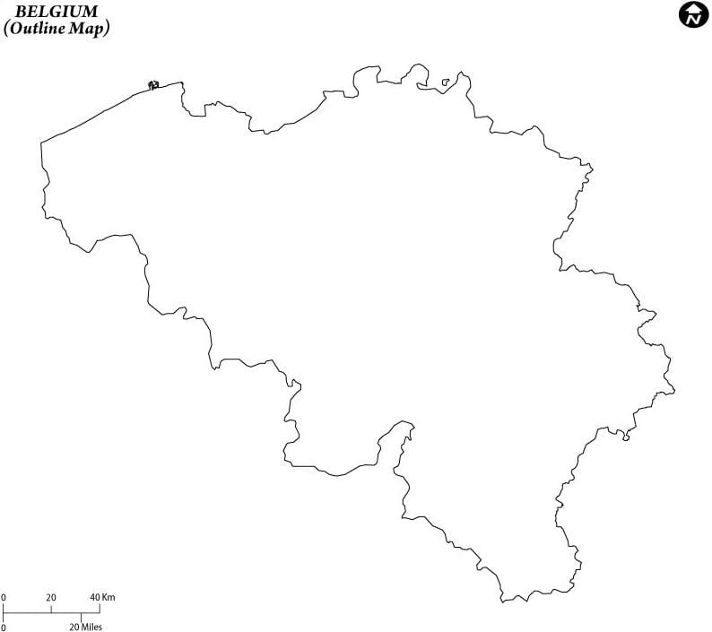 mapa em branco da Bélgica