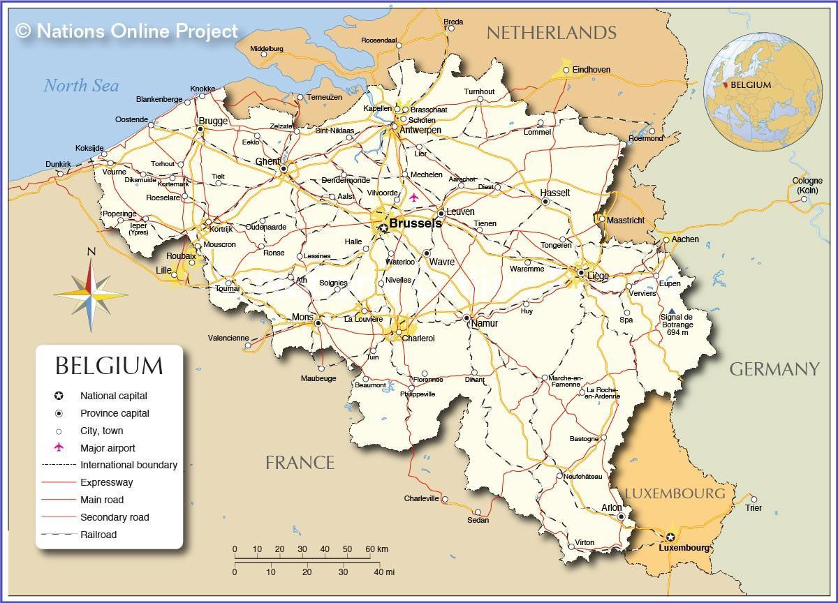 Mapa Da Bélgica 
