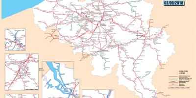 Bélgica estações de trem mapa