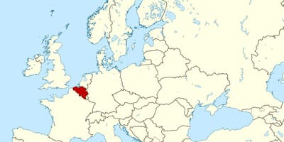 Mapa da Bélgica localização