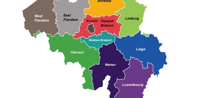 Bélgica províncias mapa