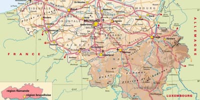 Mapa de ardennes, na Bélgica