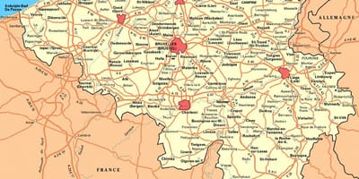 Mapa da Bélgica detalhada